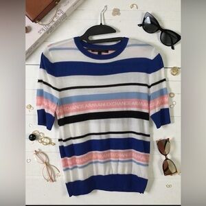 Armani Exchange Multicolor Striped Top XS